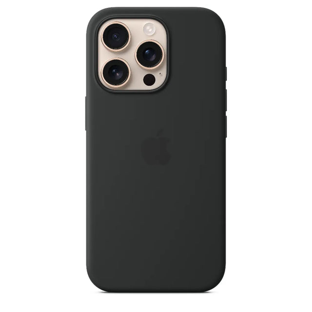 Funda de silicón con MagSafe para el iPhone 16 Pro _Negro