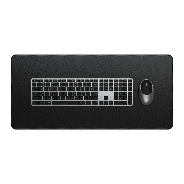 Alfombra de Escritorio Satechi Cuero Vegano Premium - Negro