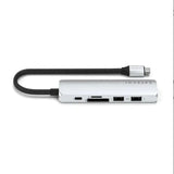 Adaptador Multipuerto Satechi Slim 6 en 1 USB-C - Plata
