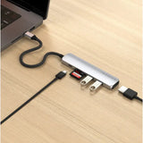 Adaptador Multipuerto Satechi Slim 6 en 1 USB-C - Plata
