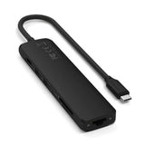Adaptador Slim Satechi USB-C Ethernet HDMI 2 USB-A - Negro