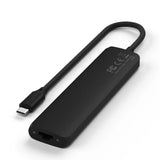 Adaptador Slim Satechi USB-C Ethernet HDMI 2 USB-A - Negro