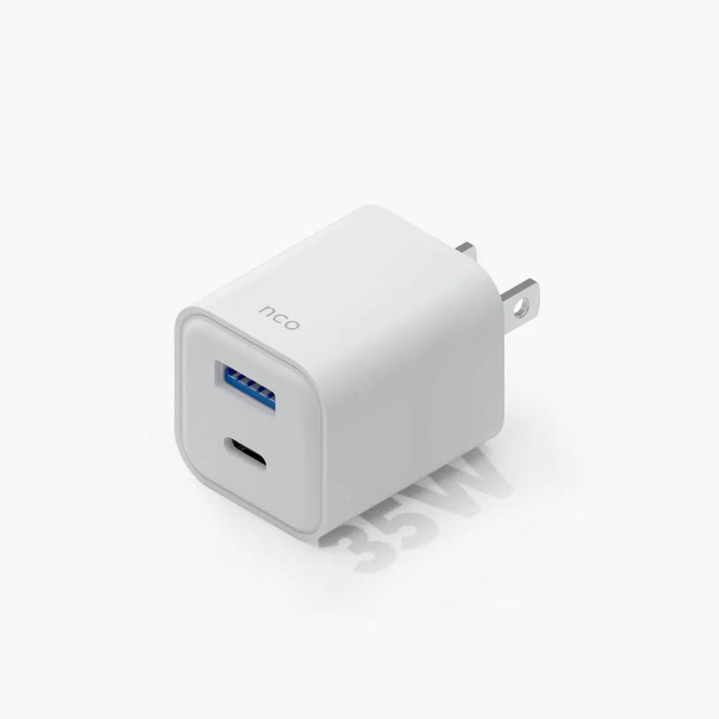 Cargador de Pared NCO PowerPlug Mini 35W USB-A + USB-C - Blanco