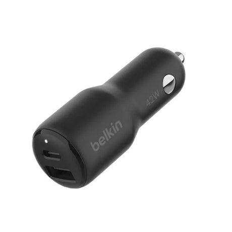 Cargador doble para carro Belkin 42W USB-C a USB-A - Negro