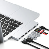 Adaptador Multipuerto Satechi Dual USB-C para MacBook Pro/Air M2 - Plata